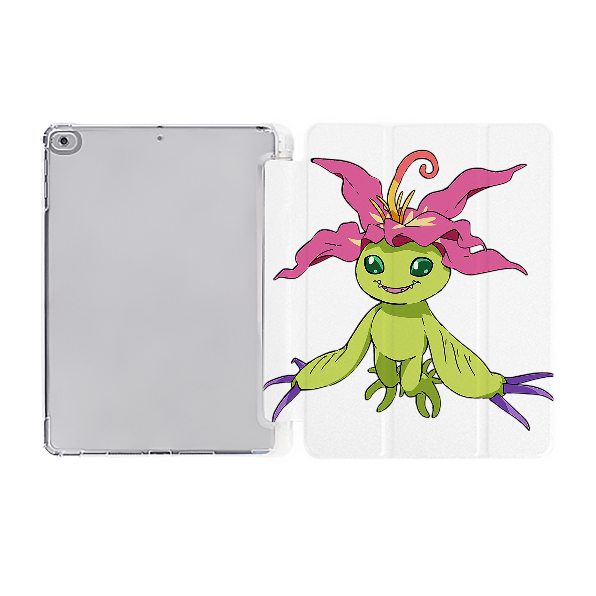 （画像用） Digimon デジタルモンスター/デジモン IPad ケース ペン収納付き 三つ折りスタンド PUレザー×シリコン 対応機種9.5/10.5/10.9インチ